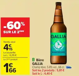 Carrefour GALLIA Bière offre