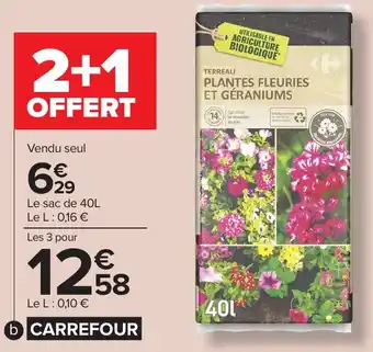 Carrefour Terreau plantes fleuries CARREFOUR offre