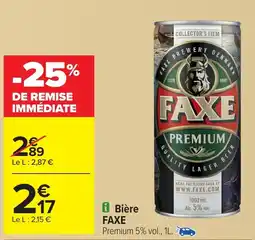 Carrefour FAXE Bière offre