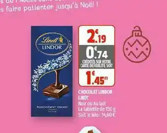 Coccinelle Supermarché Chocolat Lindor Lindt offre