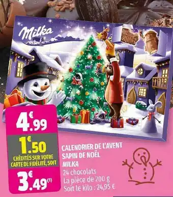 Calendrier De L'avent Sapin De Noël Milka