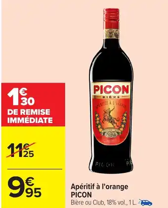 Carrefour PICON Apéritif à l'orange offre