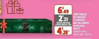 Coccinelle Supermarché Fines Feuilles De Chocolat à La Menthe Nuit De Londres After Eight Nestlé offre