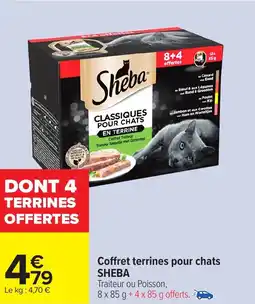 Carrefour SHEBA Coffret terrines pour chats offre