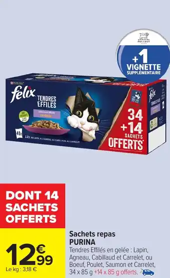 Carrefour PURINA Sachets repas offre