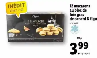 12 Macarons Au Bloc De Foie Gras De Canard & Figue Deluxe