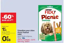 Carrefour FIDO Friandises pour chien Picnic Festival offre