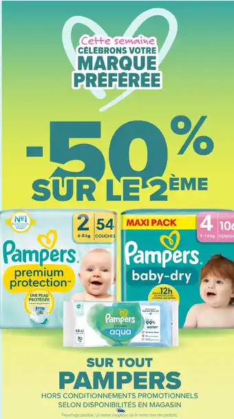 Carrefour PAMPERS Sur tout offre