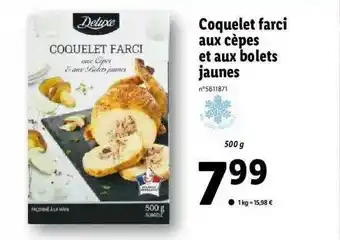 Lidl Coquelet Farci Aux Cèpes Et Aux Bolets Jaunes Deluxe offre
