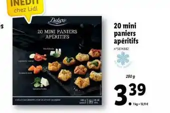 Lidl 20 Mini Paniers Apéritifs Deluxe offre