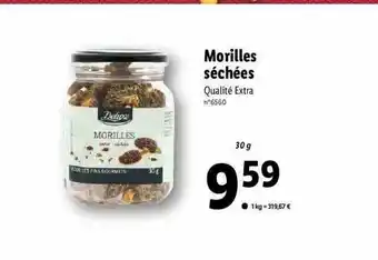 Lidl Morilles Séchées Deluxe offre