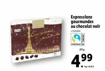 Lidl Expressions Gourmandes Au Chocolat Noir offre