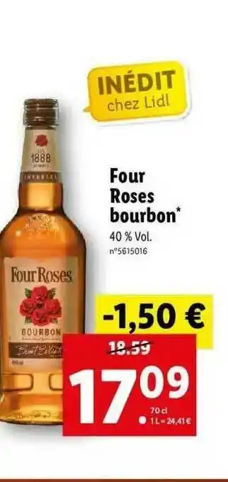 Lidl Four Roses Bourbon offre