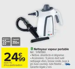 Carrefour Nettoyeur vapeur portable offre