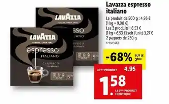 Lidl Lavazza Espresso Italiano offre