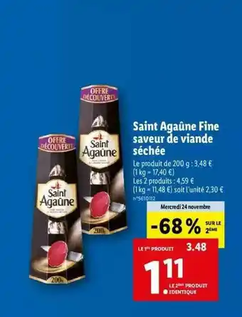 Saint Agaûne Fine Saveur De Viande Séchée