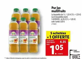 Lidl Pur Jus Multifruits Solevita offre