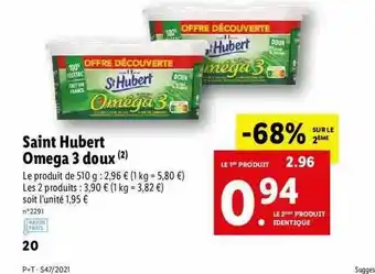 Lidl Saint Hubert Oméga 3 Doux offre