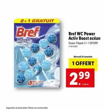 Lidl Bref Wc Power Activ Boost Océan offre