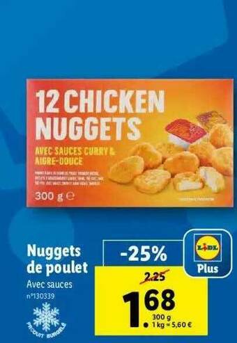Lidl Nuggets De Poulet offre