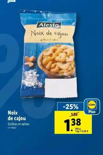 Lidl Noix De Cajou Alesto offre