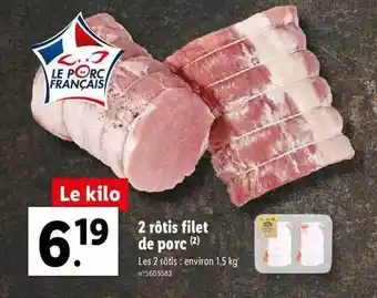 Lidl 2 Rôtis Filet De Proc offre