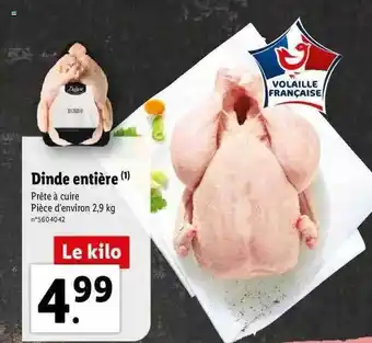 Lidl Dinde Entière Deluxe offre