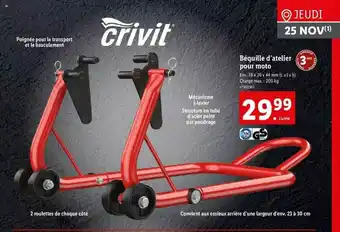 Lidl Béquille D'atelier Pour Moto Crivit offre