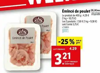 Lidl émincé De Poulet offre