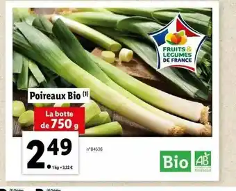 Lidl Poireaux Bio offre