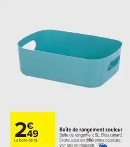 Carrefour Boîte de rangement couleur offre