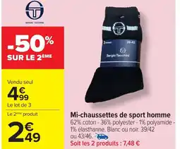 Carrefour Mi-chaussettes de sport homme offre