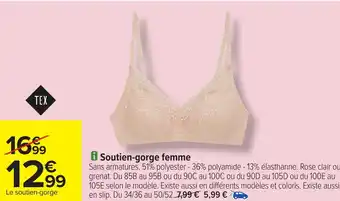 Carrefour TEX Soutien-gorge femme offre