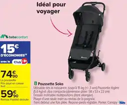 Carrefour Poussette Soko offre