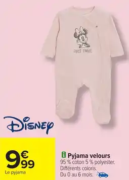 Carrefour DISNEY Pyjama velours offre