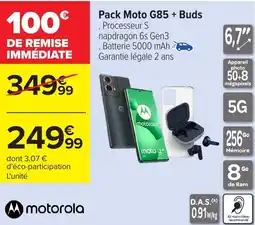 Carrefour Pack Moto G85 + Buds offre