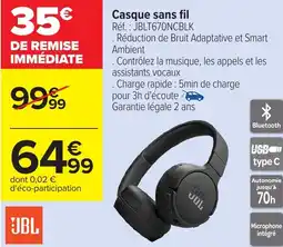 Carrefour Casque sans fil offre