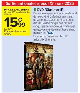 Carrefour DVD "Gladiator II" offre