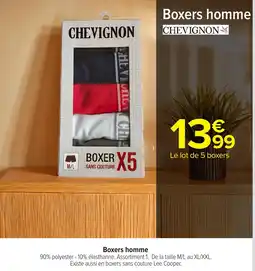 Carrefour CHEVIGNON Boxers homme offre