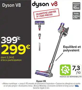 Carrefour Dyson V8 offre