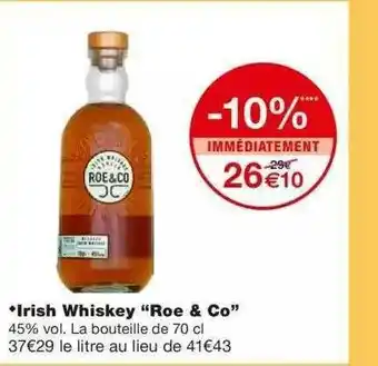 Monoprix Irish Whiskey offre