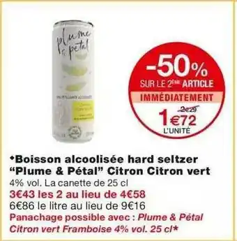 Boisson Alcoolisée Hard Seltzer