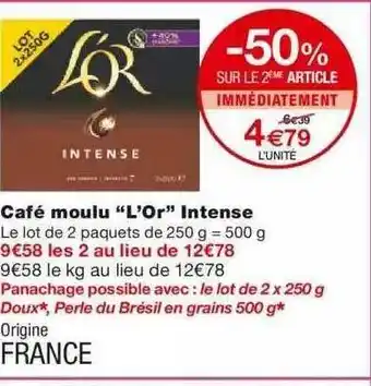 Monoprix Café Moulu offre