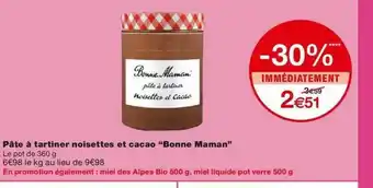 Monoprix Pâte à Tartiner Noisettes Et Cacao offre