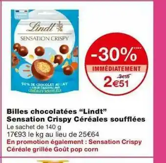Monoprix Billes Chocolatées offre