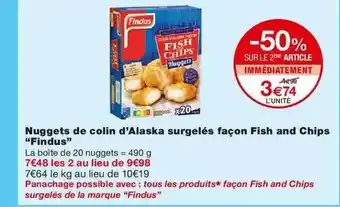 Monoprix Nuggets De Colin D'alaska Surgelés Façon Fish And Chips offre