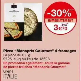 Monoprix Pizza offre