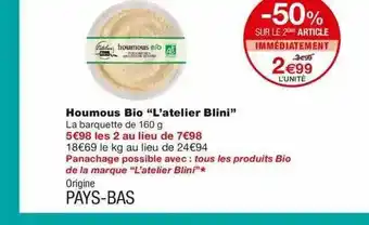Monoprix Houmous Bio offre
