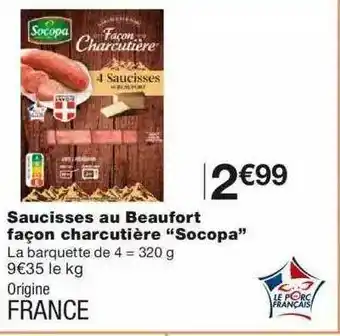 Saucisses Au Beaufort Façon Charcutière