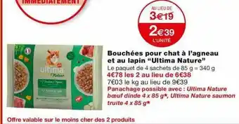 Monoprix Bouchées Pour Chat à L'agneau Et Au Lapin offre